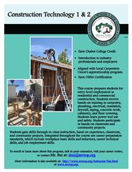 Construction Technology 1 & 2 Flier
